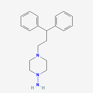molecular formula C19H25N3 B3264432 4-(3,3-Diphenylpropyl)piperazin-1-amine CAS No. 39139-56-5