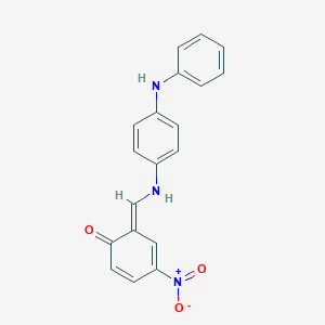 molecular formula C19H15N3O3 B326444 (6E)-6-[(4-anilinoanilino)methylidene]-4-nitrocyclohexa-2,4-dien-1-one 