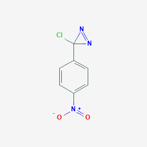 molecular formula C7H4ClN3O2 B3264443 3-Chloro-3-(p-nitrophenyl)-3H-diazirine CAS No. 39184-67-3
