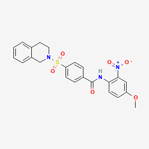 molecular formula C23H21N3O6S B3264450 4-(3,4-dihydro-1H-isoquinolin-2-ylsulfonyl)-N-(4-methoxy-2-nitrophenyl)benzamide CAS No. 391876-55-4
