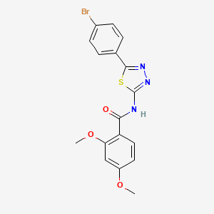 molecular formula C17H14BrN3O3S B3264492 N-(5-(4-bromophenyl)-1,3,4-thiadiazol-2-yl)-2,4-dimethoxybenzamide CAS No. 392243-75-3