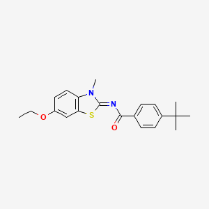 molecular formula C21H24N2O2S B3264519 (E)-4-(tert-butyl)-N-(6-ethoxy-3-methylbenzo[d]thiazol-2(3H)-ylidene)benzamide CAS No. 392249-30-8