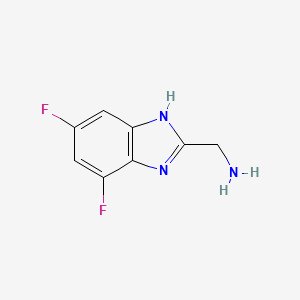 molecular formula C8H7F2N3 B3264607 (4,6-difluoro-1H-benzo[d]imidazol-2-yl)methanamine CAS No. 394222-91-4