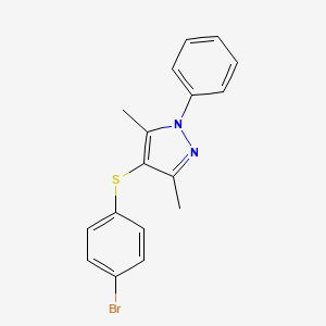 4-((4-bromophenyl)thio)-3,5-dimethyl-1-phenyl-1H-pyrazole