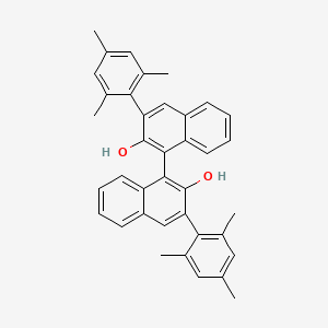 molecular formula C38H34O2 B3264640 (R)-3,3'-Bis(2,4,6-trimethylphenyl)-1,1'-binaphthalene-2,2'-diol CAS No. 394737-30-5