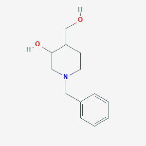 molecular formula C13H19NO2 B3264644 1-苄基-4-(羟甲基)哌啶-3-醇 CAS No. 39478-61-0