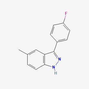 molecular formula C14H11FN2 B3264657 3-(4-fluorophenyl)-5-methyl-1H-indazole CAS No. 395104-06-0