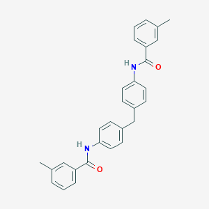 molecular formula C29H26N2O2 B326468 3-methyl-N-(4-{4-[(3-methylbenzoyl)amino]benzyl}phenyl)benzamide 