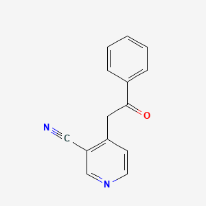 molecular formula C14H10N2O B3264692 4-(2-Oxo-2-phenylethyl)nicotinonitrile CAS No. 39585-62-1
