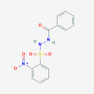 molecular formula C13H11N3O5S B326470 N'-[(2-nitrophenyl)sulfonyl]benzohydrazide 