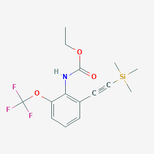 Carbamic acid, N-[2-(trifluoromethoxy)-6-[2-(trimethylsilyl)ethynyl]phenyl]-, ethyl ester