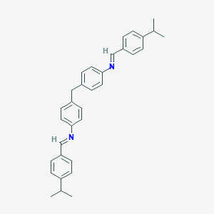 molecular formula C33H34N2 B326474 N-(4-isopropylbenzylidene)-N-(4-{4-[(4-isopropylbenzylidene)amino]benzyl}phenyl)amine 