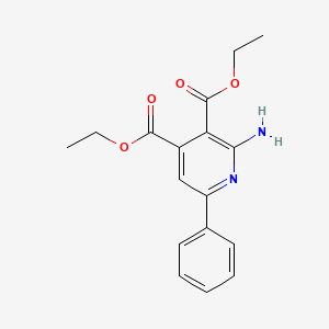 molecular formula C17H18N2O4 B3264741 Diethyl 2-amino-6-phenylpyridine-3,4-dicarboxylate CAS No. 39632-83-2