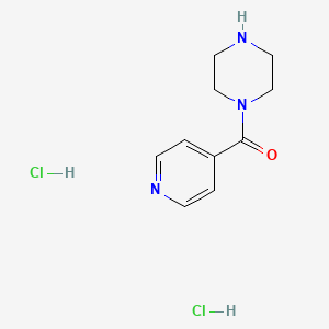 molecular formula C10H15Cl2N3O B3264742 Piperazin-1-yl(pyridin-4-yl)methanone dihydrochloride CAS No. 39640-05-6