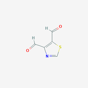 molecular formula C5H3NO2S B3264758 4,5-Thiazoledicarboxaldehyde CAS No. 39669-78-8