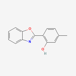molecular formula C14H11NO2 B3264782 Phenol, 2-(2-benzoxazolyl)-5-methyl- CAS No. 39720-17-7