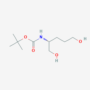 molecular formula C10H21NO4 B3264787 (R)-2-Tert-butyloxycarbonylamino-pentane-1,5-diol CAS No. 397246-12-7