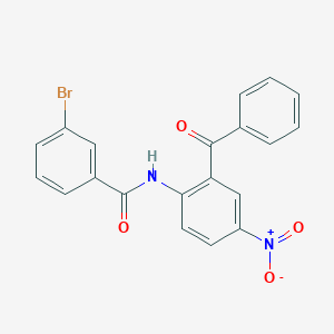 molecular formula C20H13BrN2O4 B3264802 N-(2-benzoyl-4-nitrophenyl)-3-bromobenzamide CAS No. 397278-11-4