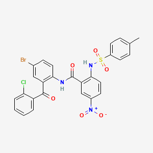 molecular formula C27H19BrClN3O6S B3264810 N-[4-bromo-2-(2-chlorobenzoyl)phenyl]-2-(4-methylbenzenesulfonamido)-5-nitrobenzamide CAS No. 397278-27-2