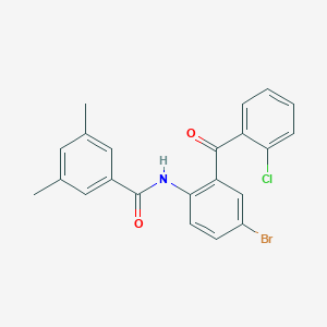 molecular formula C22H17BrClNO2 B3264813 N-[4-bromo-2-(2-chlorobenzoyl)phenyl]-3,5-dimethylbenzamide CAS No. 397278-36-3