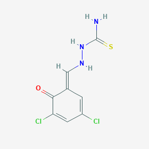 [[(E)-(3,5-dichloro-6-oxocyclohexa-2,4-dien-1-ylidene)methyl]amino]thiourea