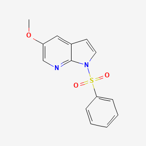 molecular formula C14H12N2O3S B3264826 1H-Pyrrolo[2,3-B]pyridine, 5-methoxy-1-(phenylsulfonyl)- CAS No. 397842-89-6