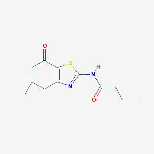 molecular formula C13H18N2O2S B326483 N-(5,5-dimethyl-7-oxo-4,5,6,7-tetrahydro-1,3-benzothiazol-2-yl)butanamide 