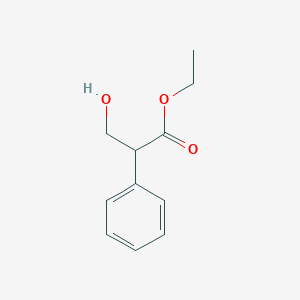 molecular formula C11H14O3 B3264842 Ethyl 3-hydroxy-2-phenylpropanoate CAS No. 3979-14-4