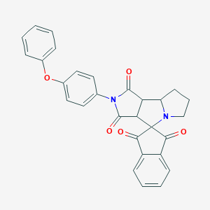 molecular formula C29H22N2O5 B326485 2-(4-Phenoxyphenyl)spiro[3a,6,7,8,8a,8b-hexahydropyrrolo[3,4-a]pyrrolizine-4,2'-indene]-1,1',3,3'-tetrone 