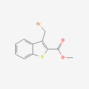 molecular formula C11H9BrO2S B3264853 Methyl 3-(bromomethyl)-1-benzothiophene-2-carboxylate CAS No. 39811-69-3