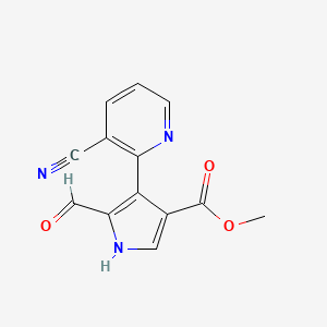 methyl 4-(3-cyanopyridin-2-yl)-5-formyl-1H-pyrrole-3-carboxylate