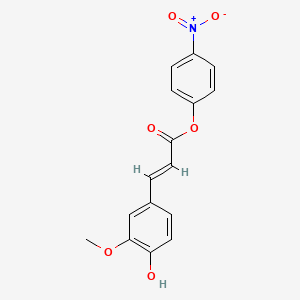 molecular formula C16H13NO6 B3264860 4-Nitrophenyl trans-ferulate CAS No. 398128-60-4