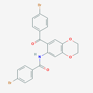 4-bromo-N-[7-(4-bromobenzoyl)-2,3-dihydro-1,4-benzodioxin-6-yl]benzamide