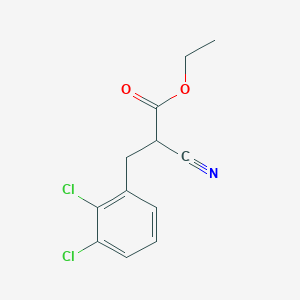 molecular formula C12H11Cl2NO2 B3264924 Ethyl 2-cyano-3-(2,3-dichlorophenyl)propanoate CAS No. 39959-98-3