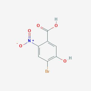 molecular formula C7H4BrNO5 B3264928 4-Bromo-5-hydroxy-2-nitrobenzoic acid CAS No. 39978-90-0