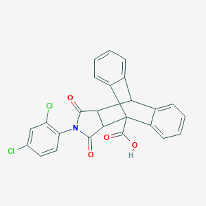 molecular formula C25H15Cl2NO4 B326493 17-(2,4-Dichlorophenyl)-16,18-dioxo-17-azapentacyclo[6.6.5.0~2,7~.0~9,14~.0~15,19~]nonadeca-2,4,6,9,11,13-hexaene-1-carboxylic acid 