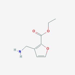 molecular formula C8H11NO3 B3264938 Ethyl 3-(aminomethyl)furan-2-carboxylate CAS No. 400064-00-8