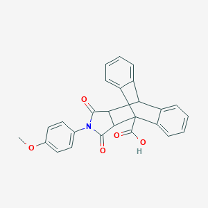 molecular formula C26H19NO5 B326496 17-(4-Methoxyphenyl)-16,18-dioxo-17-azapentacyclo[6.6.5.02,7.09,14.015,19]nonadeca-2,4,6,9,11,13-hexaene-1-carboxylic acid 