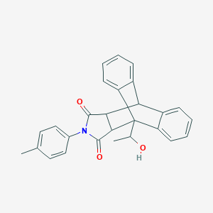 1-(1-Hydroxyethyl)-17-(4-methylphenyl)-17-azapentacyclo[6.6.5.0~2,7~.0~9,14~.0~15,19~]nonadeca-2,4,6,9,11,13-hexaene-16,18-dione