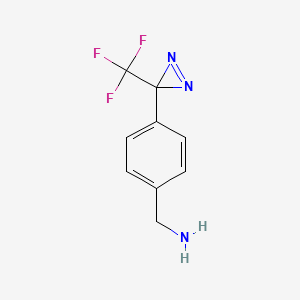 molecular formula C9H8F3N3 B3264988 (4-(3-(Trifluoromethyl)-3H-diazirin-3-yl)phenyl)methanamine CAS No. 400781-05-7