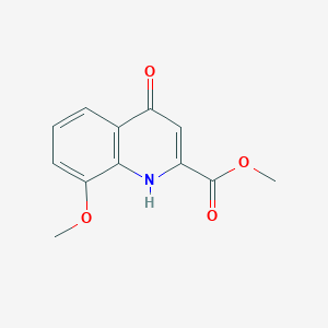 molecular formula C12H11NO4 B3264992 8-甲氧基-4-羟基喹啉-2-甲酸甲酯 CAS No. 4008-46-2