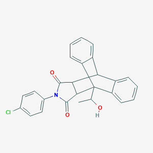 17-(4-Chlorophenyl)-1-(1-hydroxyethyl)-17-azapentacyclo[6.6.5.02,7.09,14.015,19]nonadeca-2,4,6,9,11,13-hexaene-16,18-dione