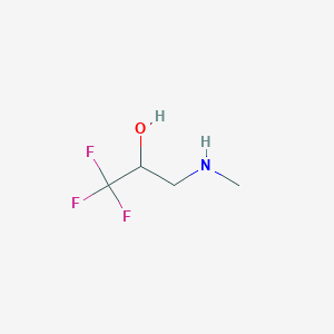 molecular formula C4H8F3NO B3265000 1,1,1-Trifluoro-3-(methylamino)propan-2-ol CAS No. 400838-51-9