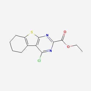 molecular formula C13H13ClN2O2S B3265013 Ethyl 4-chloro-5,6,7,8-tetrahydrobenzo[4,5]thieno[2,3-d]pyrimidine-2-carboxylate CAS No. 40106-51-2