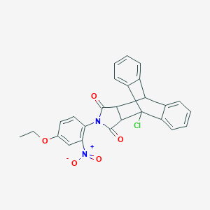1-Chloro-17-(4-ethoxy-2-nitrophenyl)-17-azapentacyclo[6.6.5.02,7.09,14.015,19]nonadeca-2,4,6,9,11,13-hexaene-16,18-dione
