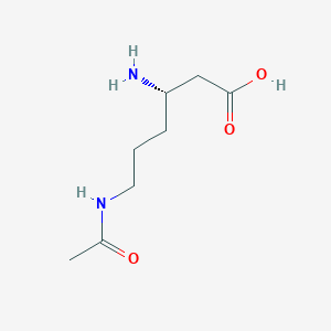 molecular formula C8H16N2O3 B3265026 (3S)-6-Acetamido-3-aminohexanoic acid CAS No. 40139-10-4