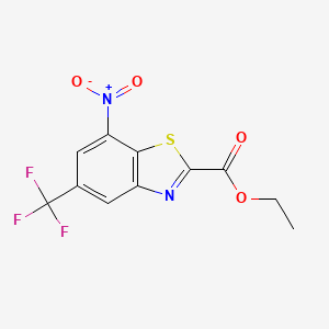 Ethyl 7-nitro-5-(trifluoromethyl)benzo[d]thiazole-2-carboxylate