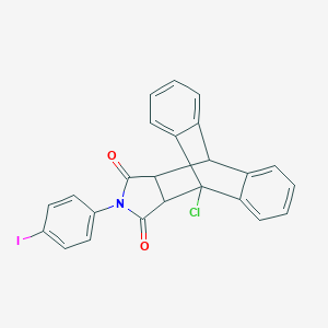 molecular formula C24H15ClINO2 B326506 1-Chloro-17-(4-iodophenyl)-17-azapentacyclo[6.6.5.02,7.09,14.015,19]nonadeca-2,4,6,9,11,13-hexaene-16,18-dione 