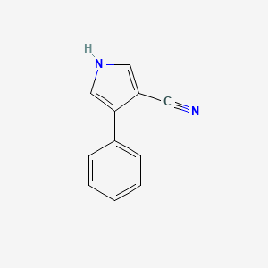 molecular formula C11H8N2 B3265063 4-phenyl-1H-pyrrole-3-carbonitrile CAS No. 40167-37-1