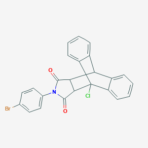 molecular formula C24H15BrClNO2 B326507 17-(4-Bromophenyl)-1-chloro-17-azapentacyclo[6.6.5.02,7.09,14.015,19]nonadeca-2,4,6,9,11,13-hexaene-16,18-dione 